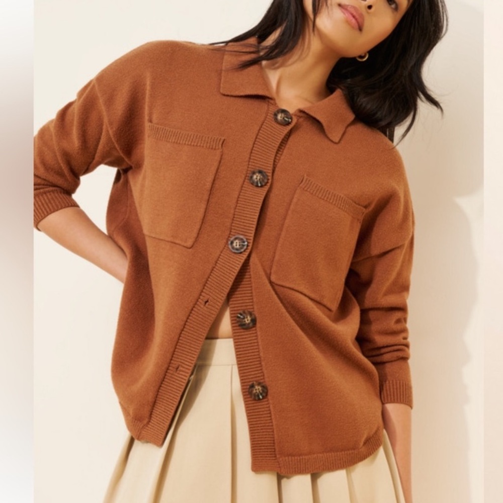 Cozy Brown Knit Cardigan